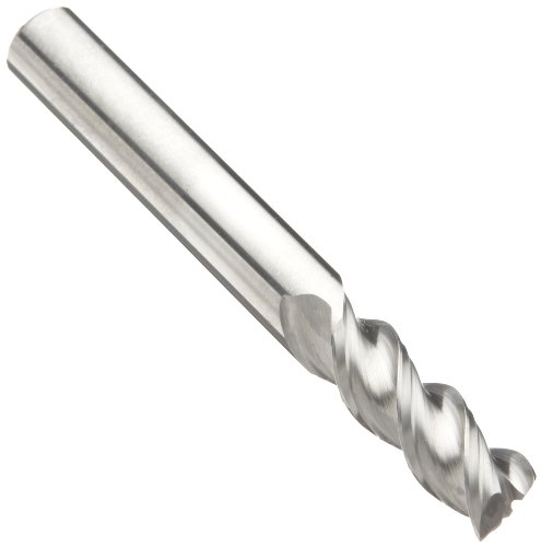 Niagara Cutter A345M Carbide End Mill for Aluminum, Uncoated (Bright), 3 Flutes, Square End, 20mm Cutting Length, 8mm Cutting Diameter