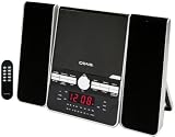 Craig Vertical CD Shelf System with AM/FM Stereo Radio and Dual Alarm Clock, 3-Piece Black (CM427)