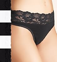 5 Pack Low Rise Thongs with Lace
