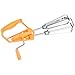 Stainless Steel Rotary Hand Whip Whisk Egg Beater Mixer Cooking Tool Kitchen(Orange)