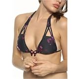 Betsey Johnson Swim Bows and Whistles halter bikini top at Betsey Johnson