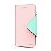 iPhone 6S Case, Cellto PU Leather Wallet Cover Stand and Reversible Magnetic Flap Flip Cover for Apple iPhone 6 (2014) / iPhone 6S (2015) - Baby Pink/Mint