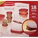Rubbermaid FG7K3900CHILI Easy Find Lid 18-Piece Food-Storage Container Set with Lids