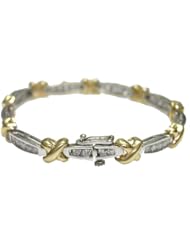 2 CT Diamond Bracelet in 14K White & Yellow Gold