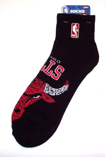Chicago Bulls Fade Away Basketball Quarter Socks Mens Large 8-13