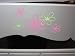 Key Lime Green & Soft Pink Daisy Wall Stickers 16 Vinyl Decals for Home Decor