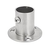 uxcell　レールロッドエンドサポート　ワードローブレールのサポート　ブラケットソケット　クローゼットワードローブ19mmのチューブ径