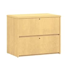 National Office Furniture Arrowood Wood Veneer Two-Drawer Lateral File, Honey Maple