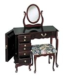 Powell Heirloom Cherry Jewelry Armoire Vanity