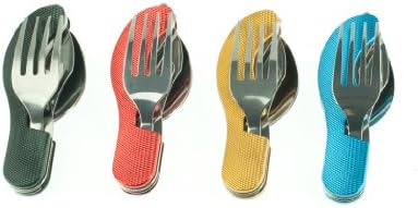 Huntington 3-Piece Camping Fork/Knife/Spoon Set With Pouch