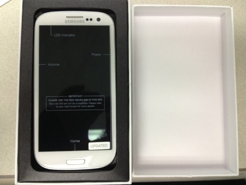 Samsung Galaxy S III T999 16GB Unlocked GSM Phone with Android 4.0 OS, Super AMOLED Touchscreen, 8MP Camera, GPS, Wi-Fi, Bluetooth and microSD Slot - Marble White
