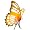 Large Butterfly Garden Stake - Yellow