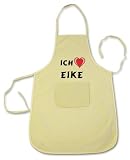 100% Baumwolle Küchenschürze mit Ich Liebe Eike