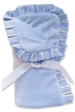 Trend Lab 101775 Receiving Blanket - Blue Velour with Caterpillar stripe