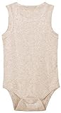 (コ-ランド) Co-land ベビー服 ロンパース ノースリーブ ボディスーツ 赤ちゃん カバーオール 新生児 ボディ肌着 袖なし 女の子 男の子 出産祝い 杏色 18m