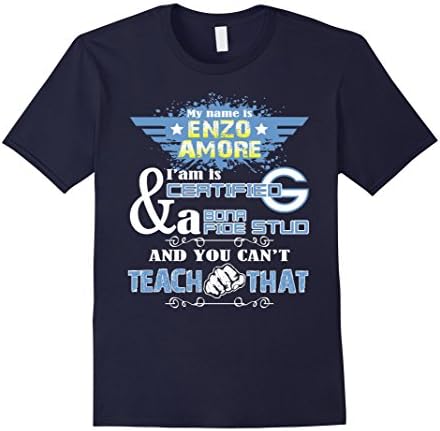 Men's My Name Is Enzo Amore T Shirt Large Navy