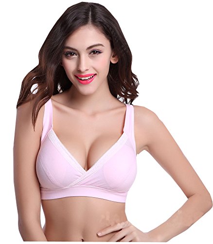 Shawhuaa Womens Cotton Soft Cup Wireless Nursing Maternity Bra