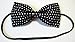 Black Polka Dot Retro 40s & 50s Rockabilly Hair Bow- Barrette, Alligator Clip, or Headband