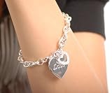 JLO by Jennifer Lopez ハートプレートチェーンブレスレット 160mm 合金 シルバーカラーメッキ 03033