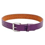Girls XL (42-44 in) Purple 2 Row Studded Genuine Leather Fashion Belt
