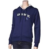 Duke Blue Devils Ladies Navy Blue Full Zip Felt Lettering Hoody Sweatshirt