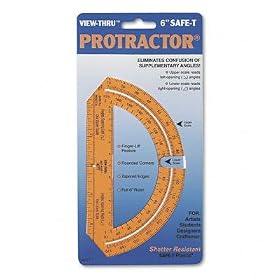 PROTRACTOR,180 DG,SAFT,OE by Drafting Tools