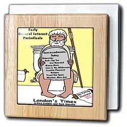 Early Bathroom Reading - 6 Inch Tile Napkin Holder by Bathroom Holders
