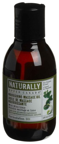 Upper Canada Soap & Candle Wild Mint Lime Nourishing Massage Oil, 4-Ounces (Pack of 2) by Upper Canada Soap & Candle