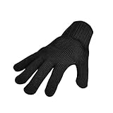 （inkint）防刃手袋　グローブ　切れない手袋　作業用グローブ　軽量　高強度ポリエチレン　ステンレスワイヤー　アンチカットグローブ　ブラック