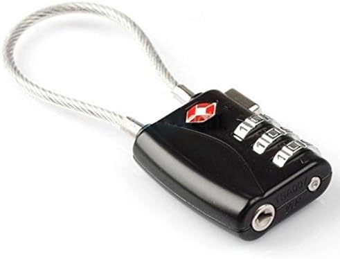Safety TSA Travel Luggage Code Combination Lock Padlock Flexiable Steel Cable