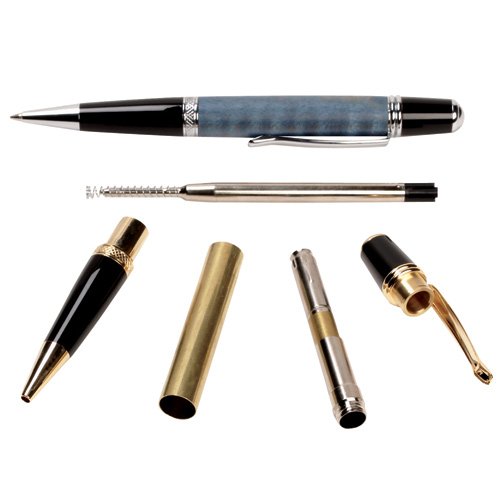 Chrome Finish Sierra Ballpoint Pen Hardware Kit