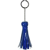Cobalt Blue Baekgaard Patent Leather Tassel Keyring or Key Chain