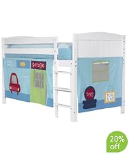 Garage Playhouse Curtains for 2ft 6" Raised Bed