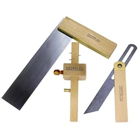 Footprint 304FSK Measuring and Marking Beechwood and Brass Set Includes 1876 Mortice Marking Guage,... by Footprint Tools