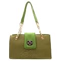 Snakeskin Shoulder Bag Green
