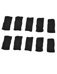 Sports: 10 Pcs Black Sports Protective Elastic Finger Sleeve Support Shield - Como