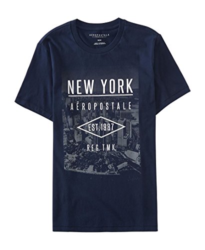 Aeropostale Men's Aero New York Logo Graphic T Shirt L Classic Navy