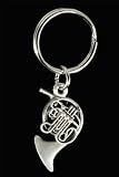 French Horn Key Chain - Pewter