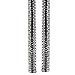 Girlprops Shoulder Duster Chain Earrings, Made in USA!, 3 Row Silvertone and Black in Silver Tone with Black Finish