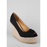 Knotted Canvas Espadrille Wedge