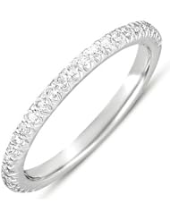 14K White Gold 0.27cttw Round Diamond Ring Band