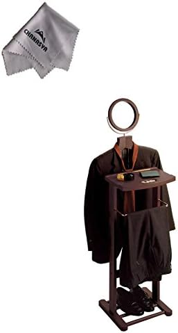 Valet Stand with Mirror, open base and With Chanasya Polish Cloth