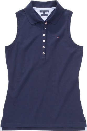 Tommy Hilfiger Damen CHIARA STR PQ POLO NS 1M87612183, Gr. SM (CORE NAVY 475) Preisvergleich