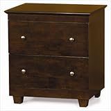 Atlantic Furniture C-74204 Miami Nightstand in Antique Walnut