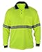 Two Tone Polyester Polo Shirt with Reflective Stripes Yellow