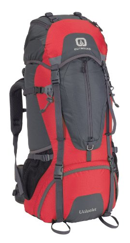 Outbound Ucluelet 65 Liter Multi-Day Backpack (Red, Large)