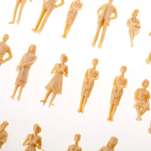 IMONIC 20pcs G Scale Unpainted Model Train People Figures (1:30)