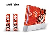 Skin Decal Cover for Nintendo Wii Console + two Wiimote Controllers - Orang ....