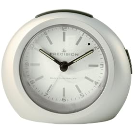 Precision MSF Radio Controlled Alarm Clock, Silver Case