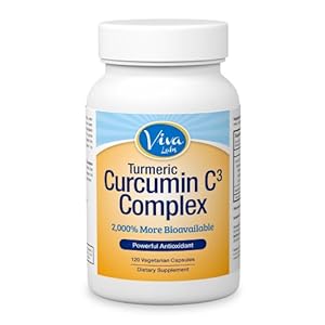 Curcumin C3® (Turmeric) w/ Bioperine® - 2,000 % More Bioavailable 500mg, 120 Vegetarian Capsules